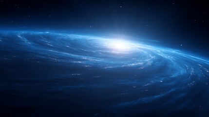 A swirling galaxy seen from space.