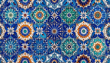 Traditional Islamic mosaic pattern background.