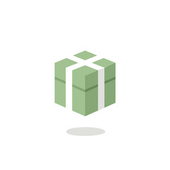 Abstract geometric shapes in green tones creating a modern, minimalist design