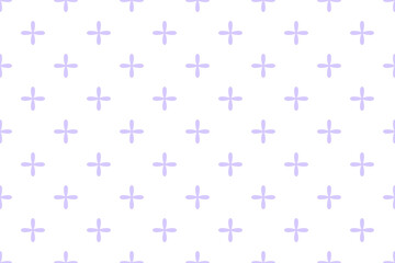 クロスお花ドットパターン紫