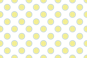 丸黄色スイカパターン薄