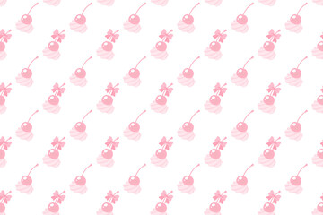 生クリームリボンチェリーピンク