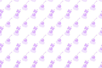 生クリームリボンチェリー紫