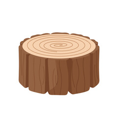 Close-up view of a tree stump showcasing growth rings with a minimalist background
