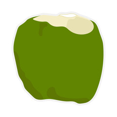 Isolate fresh young coconut fruit for food and drink product.