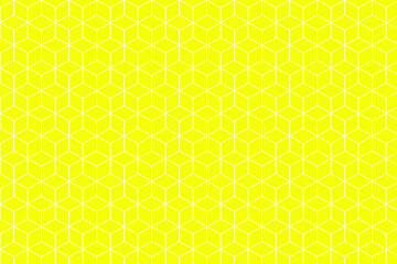 立方体キューブ柄黄色