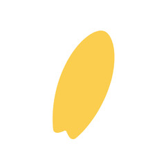Abstract yellow shape on a white background, suggesting creativity and design potential