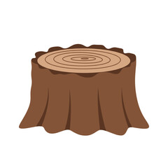 Illustration of a tree stump with visible growth rings, set against a plain background