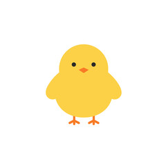Cute cartoon chick with a round body and simple features, set against a plain background