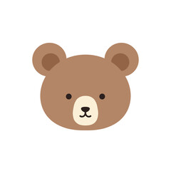 Cute cartoon bear character with a friendly expression, set against a simple white background