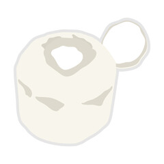 Fresh young coconut fruit with opened one.