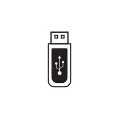 usb icon outline vector illustration