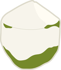 Isolate coconut icon. Summer doodle stickers, labels, logos, tags, sign for holiday, travel and vacation.