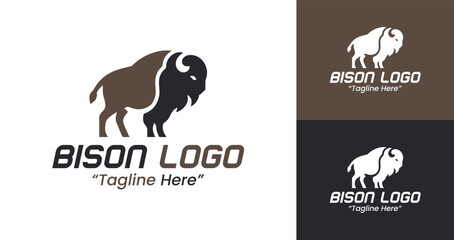 Professional Bison Logo Designs for Branding with Powerful and Bold Appearance