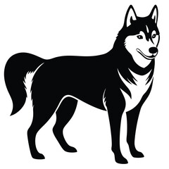 husky dog vector