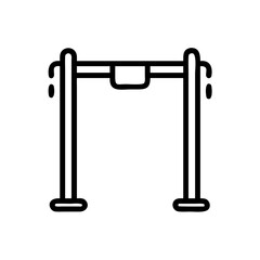 Pull-up bar icon in bold black outline for upper body training