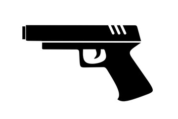 gun icon vector with trendy design. Pistol icon