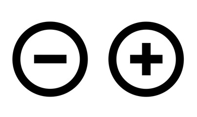 Fototapeta premium Add and subtract icon vector on white background