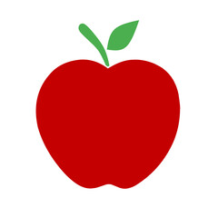 vector illustration of red apple on white background
