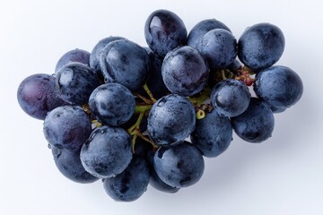 Close-up of a bunch of dark-purple grapes