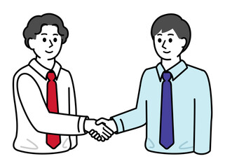 Businessmen shaking hands　握手するビジネスマン
