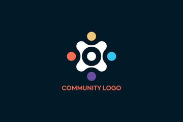 Abstract people logo design. Gym, fitness, running trainer vector colorful logo, abstract people and human family logo design vector
