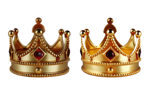 golden crown isolated on white background PNG