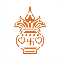 Kalash Hindu Ddecoration EPS