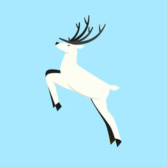 Elegant White Reindeer – Minimal and Edgy Style