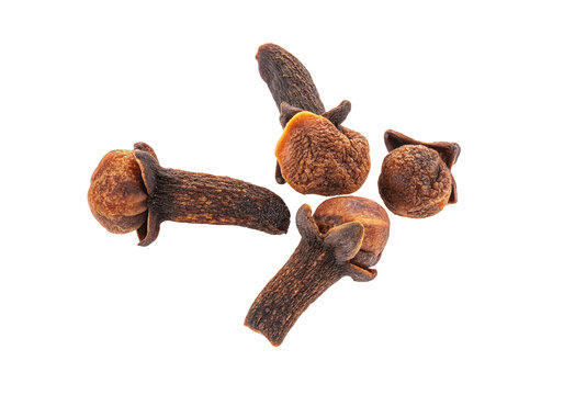 Macro shot of aromatic dried cloves spice for cooking and flavoring food ingredient culinary concept