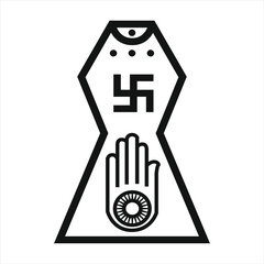 Symbol Jain symbol Silhouette Icon