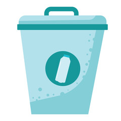 Flat Design of Recycle Waste Bin