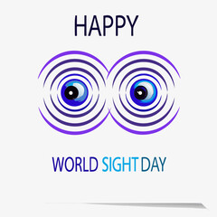 Happy World Sight Day Animal Illustration with Colorful Design Elements for Eye Health Awareness Campaign
