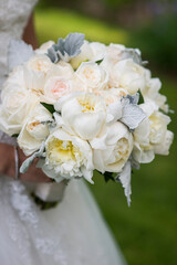 Elegant Bridal Bouquet in Coastal Newport Wedding