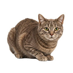 Obraz premium Brown Tabby Cat: Pet Photography, Domestic Feline, Animal Portrait, Close-Up