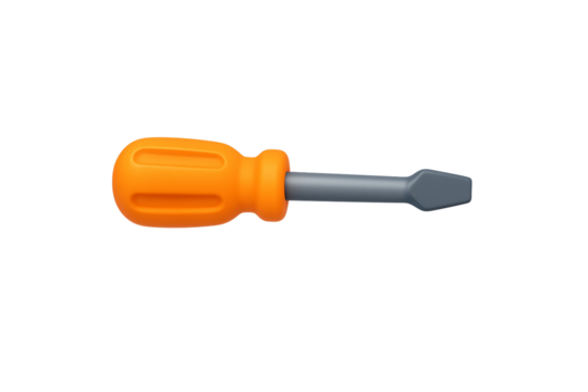 Clean 3D render of a simple flathead screwdriver. - Powered by Adobe