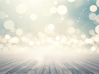 Bright golden bokeh lights create a sparkling and blurred abstract background