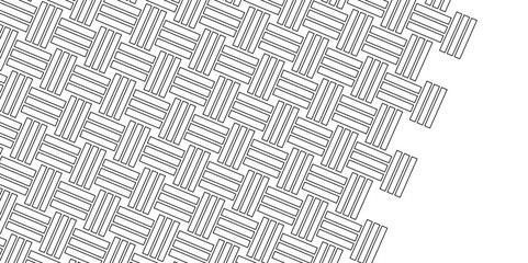 Weave Pattern Showing Repetition Useful as Background. Minimal line Seamless geometric pattern with shapes. Decoration and maze ornament square wall tile. colorful rattan weave texture background.