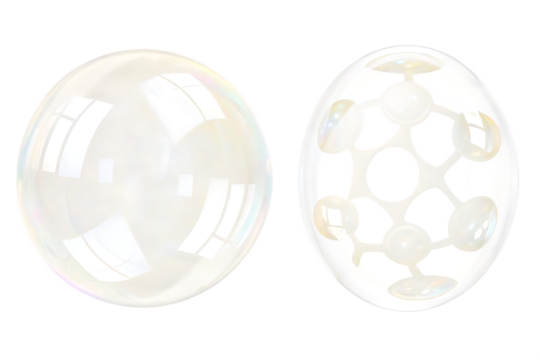 soap bubbles isolated on white background PNG