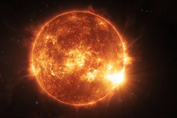 Fototapeta premium Fiery Central Star In The Universe