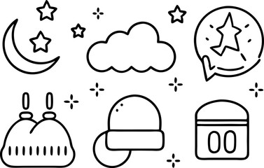 sleep-related line icons (7).eps
