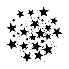 star confetti background 4th July 