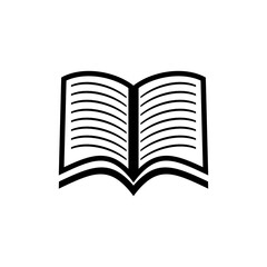Black book vector illustration, can be used for icons, logos, etc.