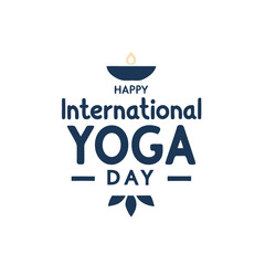 Happy international yoga day celebration design