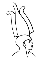 Line Drawing Of Ancient Egypt Hieroglyph
