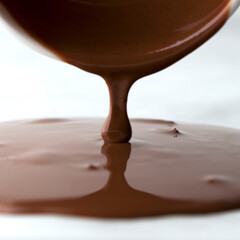 melted chocolate dripping
