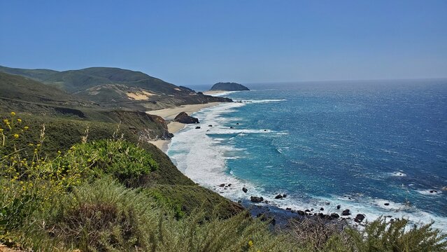 view of big sur coast line