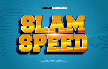 slam speed editable text effect with a race and speed text effect