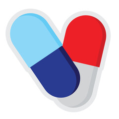 Two capsules with different colors