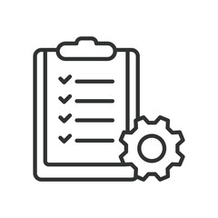 Task management, icon in line design. Task management, to-do list, checklist, productivity, project planning, deadline, time tracking on white background vector. Task management, editable stroke icon